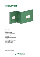 Lastenboek staande naad tegen verluchte bebording - gevel - horizontaal geplaatst - VMCOPPER Green